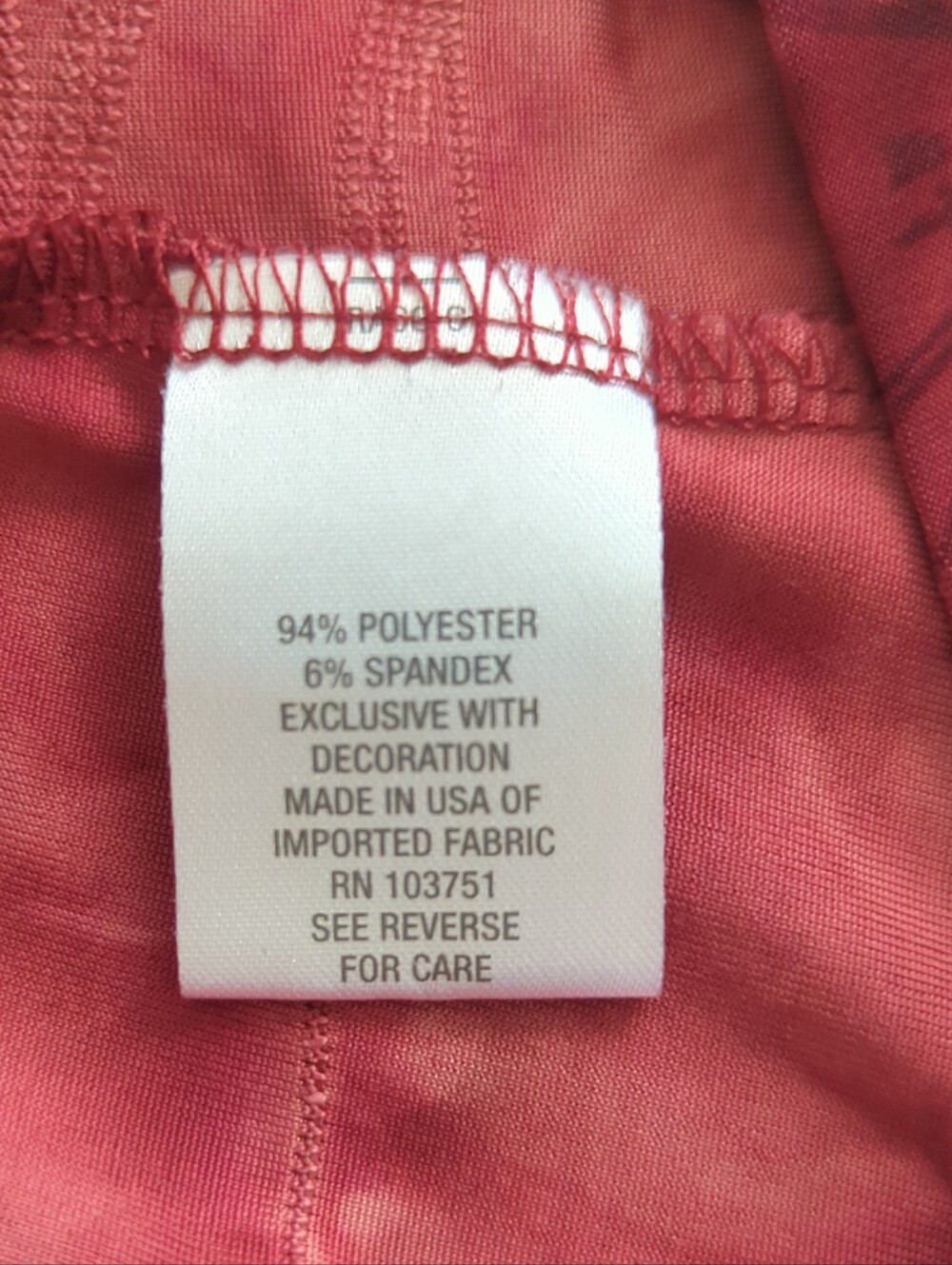 Dress Barn Reddish Orange Stretchy Embellished Floral 3/4 Sleeve Top Size 2X - Picture 9 of 10